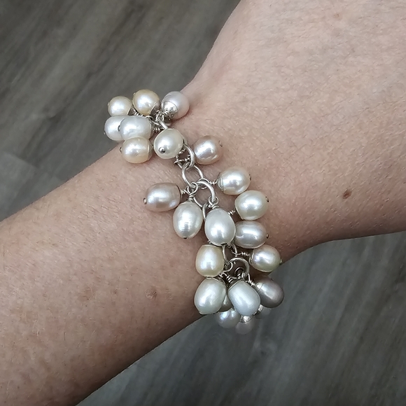 FLASH SALE! Silpada Pink Silver Champagne Pearl Cha Cha Sterling Silver Bracelet - Picture 15 of 15